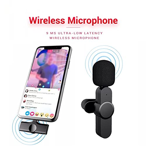Wireless Microphone for iPhone Plug & Play Mini Mic for Vlog YouTube Live Streaming, Vloggers, Tiktok Live Video Recording with Noise Reduction (No App Needed)