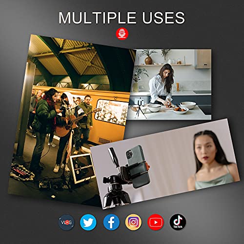 Wireless  Microphone for iPhone, Mini Lapel Mic for YouTube Tiktok Facebook Live Stream Vlogging Video Recording - Plug and Play Auto-syncs No App Bluetooth Needed